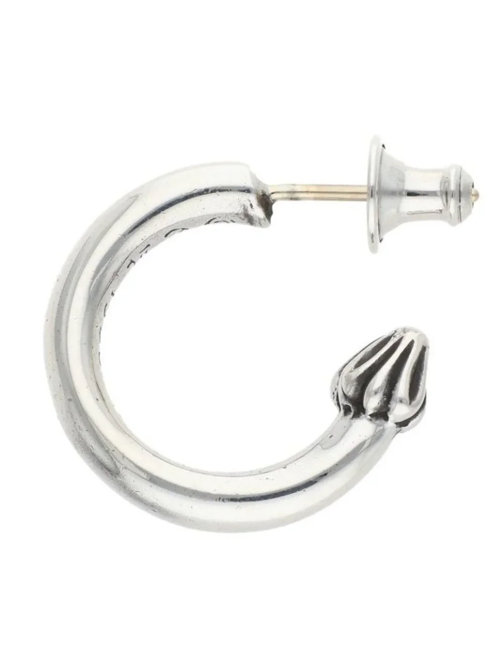 Chrome Hearts Hoop Plain Silver Earrings